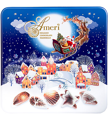 Ameri конфеты шоколадные Ракушки Новогодняя упаковка жб 500 г