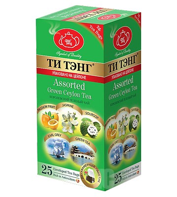 Ти Тэнг Ассорти Фруктовое зеленый чай 2гх25шт