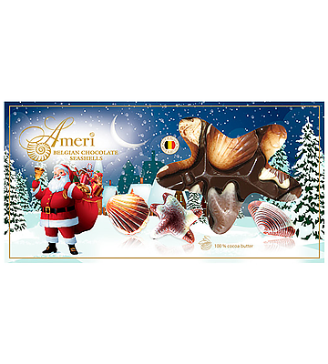 Ameri конфеты шоколадные Санта Клаусы Новогодняя упаковка 125 г