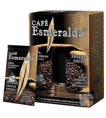 Cafe Esmeralda растворимый кофе 25шт х 2гр