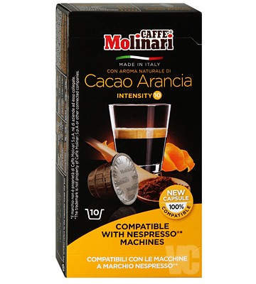 Molinari Шоколад и Апельсин кофе в капсулах 5г х 10шт