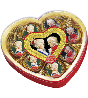 Reber Mozart Plastic Box Heart подарочная упаковка 160 г