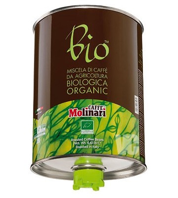 Molinari Bio Organic 100% арабика кофе в зернах 3 кг жб