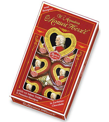 Reber Mozart Сердечки-мини конфеты шоколадные 80 г