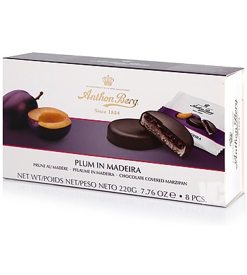 Anthon Berg шоколадные конфеты с марципаном Слива в мадейре 220 г