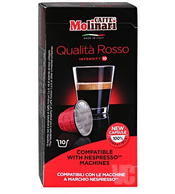 Molinari Qualita Rosso кофе в капсулах 5 г х 10шт