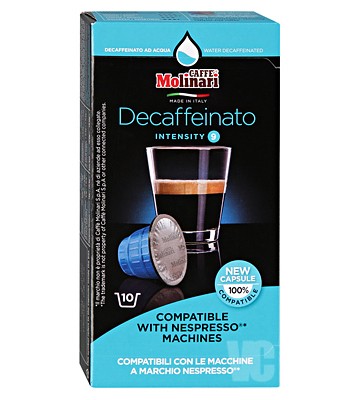 Molinari Decaffeinato кофе в капсулах 5г х 10шт