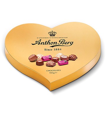 Anthon Berg Heart Shaped Gold Box ассорти шоколадных конфет 155 г