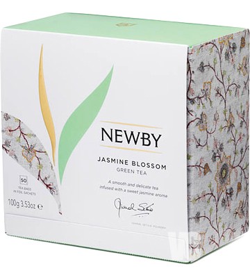 Newby Цветок Жасмина 2г х 50 пак зеленый жасминовый чай 100 г