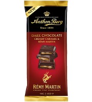 Anthon Berg темный шоколад плитка с начинкой Remy Martin 90 г