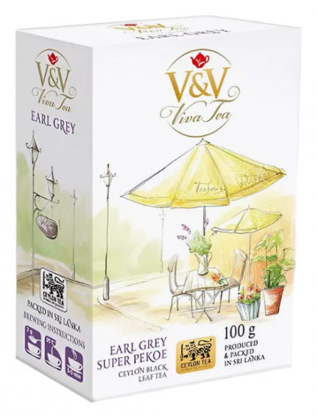 Viva Tea Ceylon Earl Grey черный чай 100г