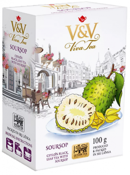 Viva Tea Ceylon с кусочками Саусеп черный чай 100г